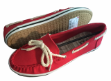 Women_s Xhilaration Sandi Canvas Boat Red Shoes